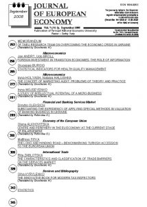 Journal of European Economy Volume 7, Issue 3, September 2008, Pages 253-361